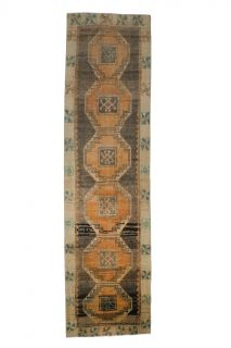 Neutral Vintage Runner Rug - Thumbnail