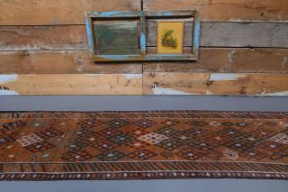 Vintage Hand-Knotted Runner Rug - Thumbnail