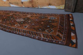 Vintage Hand-Knotted Runner Rug - Thumbnail