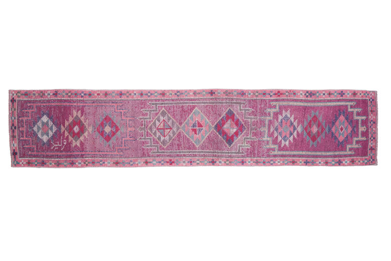 Vintage Hand-Knotted Anatolian Runner Rug