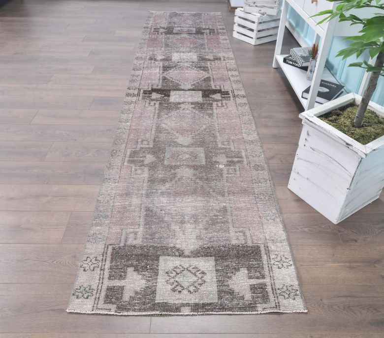 Purple Faded Vintage Runner Rug