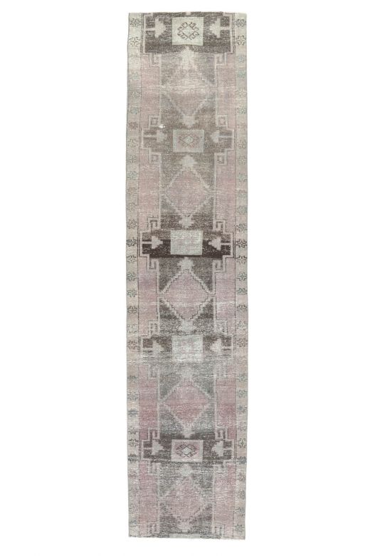 Purple Faded Vintage Runner Rug