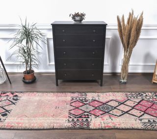 Vintage Hand-Knotted Runner Rug - Thumbnail