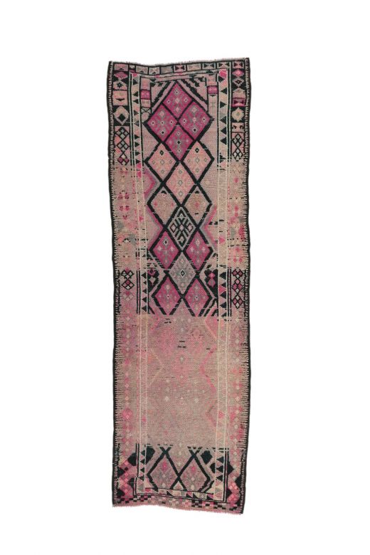 Vintage Hand-Knotted Runner Rug