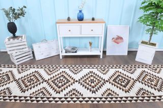 3x13 Wool Vintage Runner Rug - Thumbnail