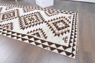 3x13 Wool Vintage Runner Rug - Thumbnail