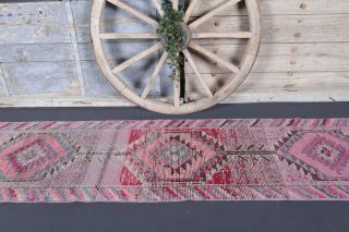 3x13 Wool Vintage Anatolian Runner Rug - Thumbnail