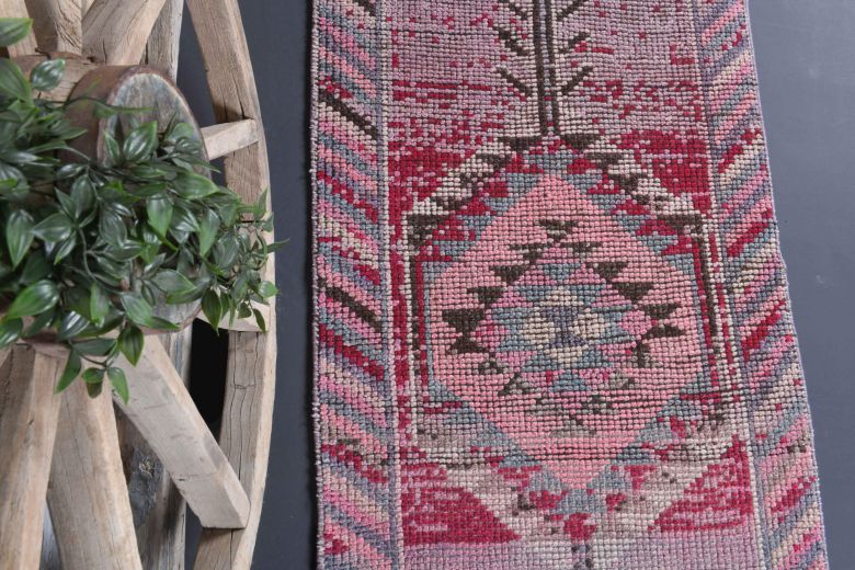 3x13 Wool Vintage Anatolian Runner Rug