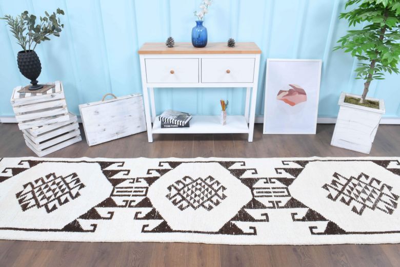 3x13 Wool Vintage Runner Rug