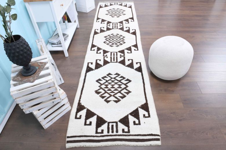 3x13 Wool Vintage Runner Rug