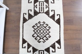 3x13 Wool Vintage Runner Rug - Thumbnail