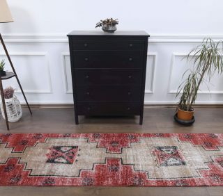 Vintage Pink Runner Rug - Thumbnail