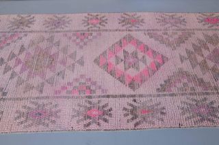 Vintage Pink Runner Rug - Thumbnail