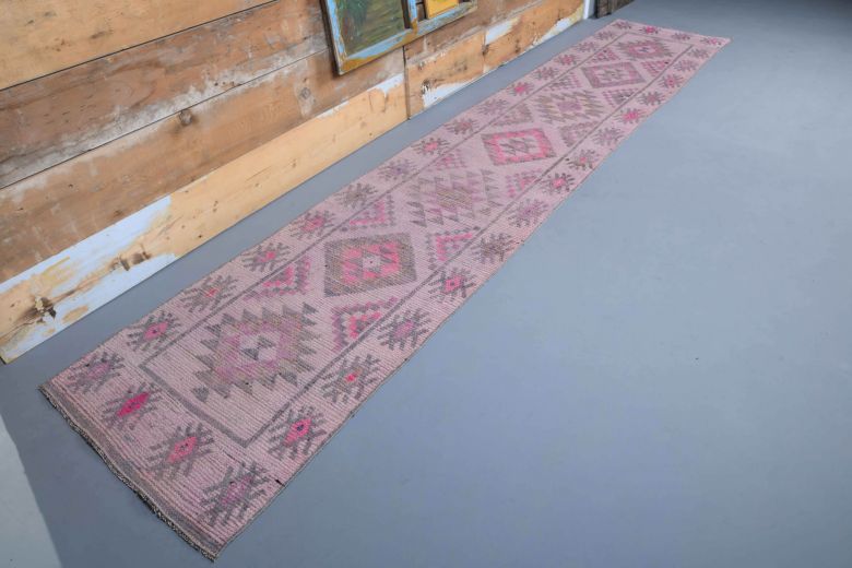 Vintage Pink Runner Rug