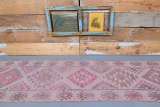 Vintage Pink Runner Rug - Thumbnail