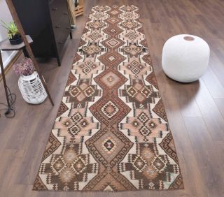 3x14 Wool Vintage Runner Rug - Thumbnail