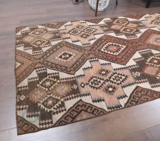 3x14 Wool Vintage Anatolian Runner Rug - Thumbnail