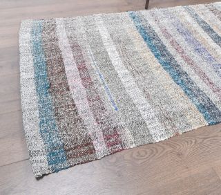 3x17 Vintage Handwoven Long Runner Rug - Thumbnail