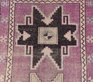 Vintage Purple Square Small Rug - Thumbnail