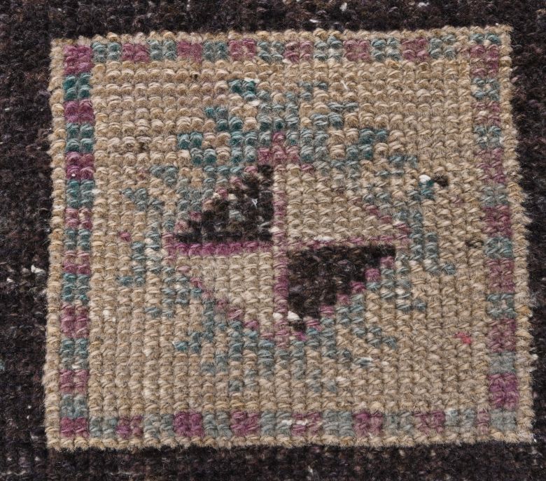 Vintage Purple Square Small Rug