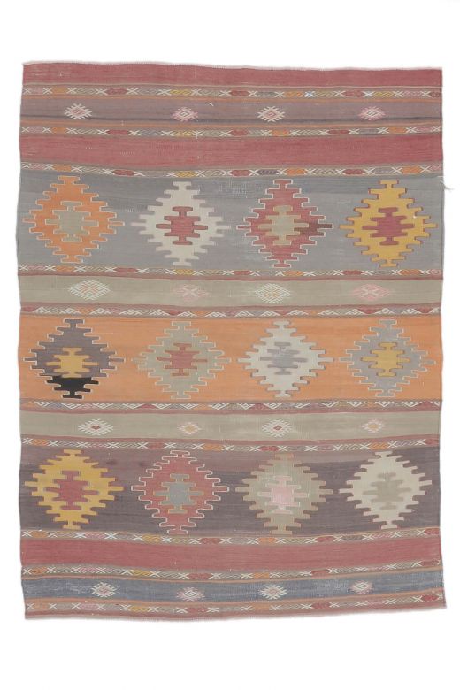 3x4 Vintage Handmade Pastel Small Rug