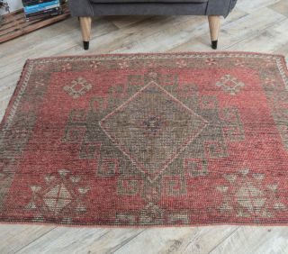 3x4 Vintage Handmade Small Area Rug - Thumbnail