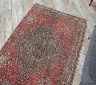 3x4 Vintage Handmade Small Area Rug - Thumbnail