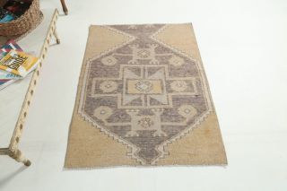 Vintage Yellow Small Rug - Thumbnail