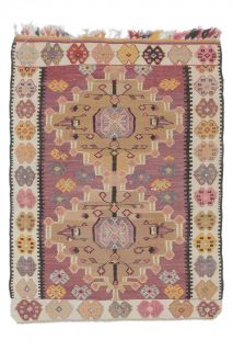 3x5 Vintage Handmade Kilim Small Rug - Thumbnail