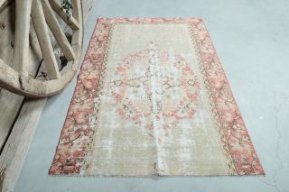 3x5 Vintage Handmade Small Brown Hereke Area Rug - Thumbnail