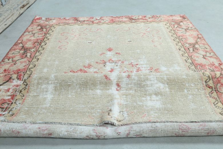 3x5 Vintage Handmade Small Brown Hereke Area Rug