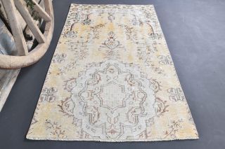 Vintage Yellow Small Rug - Thumbnail