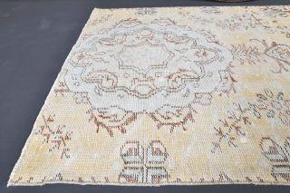 Vintage Yellow Small Rug - Thumbnail