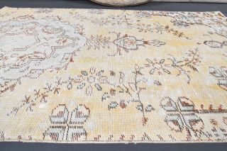 Vintage Yellow Small Rug - Thumbnail