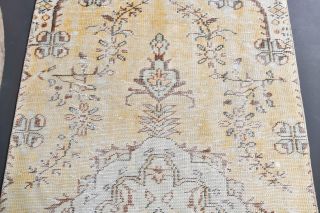 Vintage Yellow Small Rug - Thumbnail