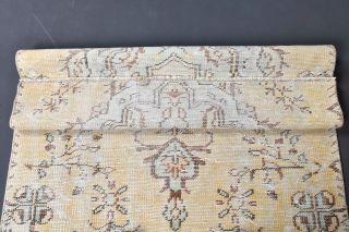 Vintage Yellow Small Rug - Thumbnail