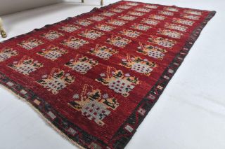 Ikat Design Vintage Small Rug - Thumbnail