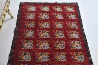 Ikat Design Vintage Small Rug - Thumbnail