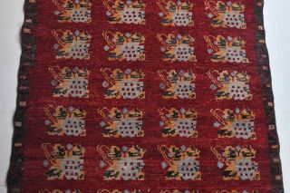 Ikat Design Vintage Small Rug - Thumbnail