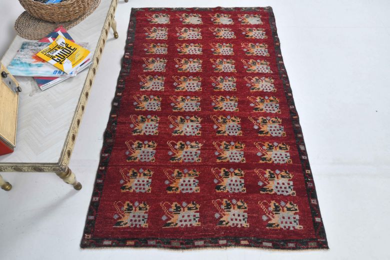 Ikat Design Vintage Anatolian Small Rug