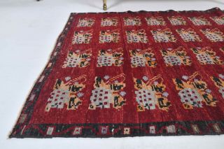 Ikat Design Vintage Anatolian Small Rug - Thumbnail