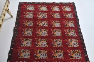 Ikat Design Vintage Anatolian Small Rug - Thumbnail