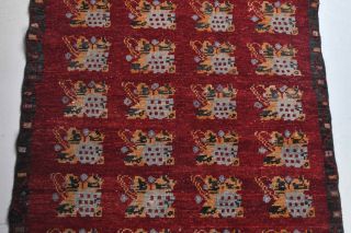 Ikat Design Vintage Anatolian Small Rug - Thumbnail