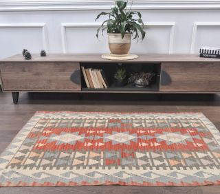 3x5 Vintage Kilim Pastel Area Rug - Thumbnail