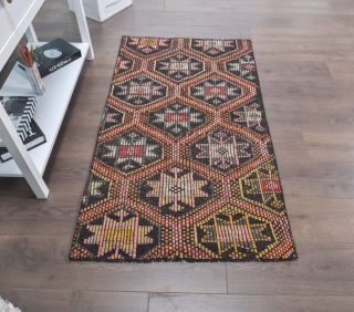 3x5 Vintage Kilim Small Jajim Rug - Thumbnail