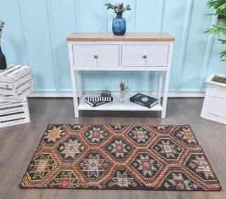 3x5 Vintage Kilim Small Jajim Rug - Thumbnail