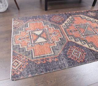 3x6 Handmade Vintage Accent Rug - Thumbnail