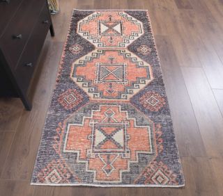 3x6 Handmade Vintage Accent Rug - Thumbnail