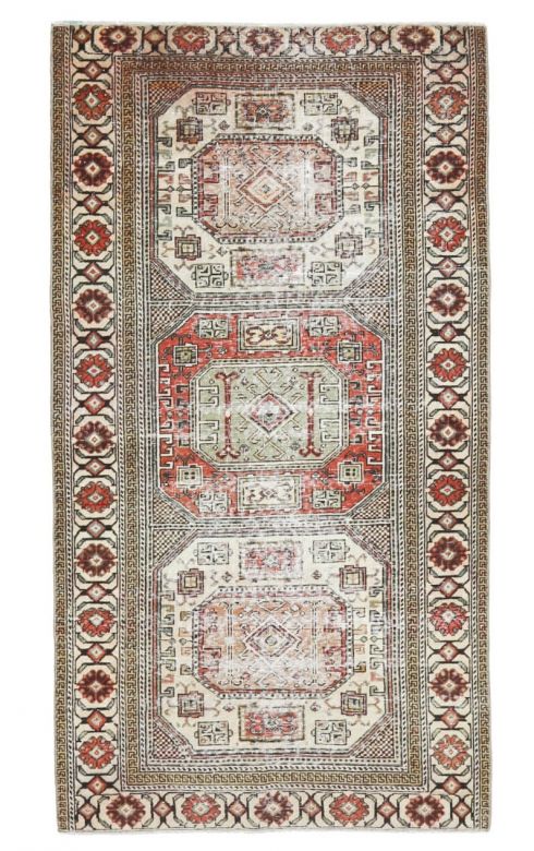 3x6 Handmade Vintage Area Rug