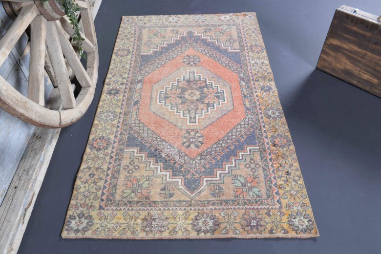 3x6 Handmade Vintage Area Rug